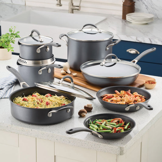 Circulon A1 Series with ScratchDefense Cookware Set, 12 Piece, Graphite - Retail $250