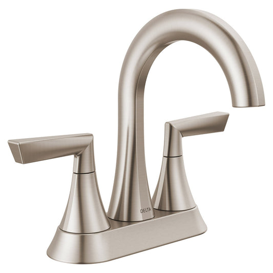 Delta Rinna Two Handle Centerset Bathroom Faucet, Brushed Nickel