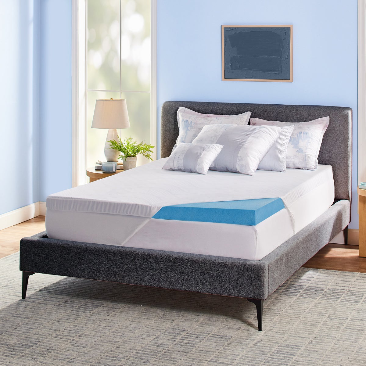 NEW - Twin Novaform Soothing Cool Plus Gel Memory Foam Mattress Topper