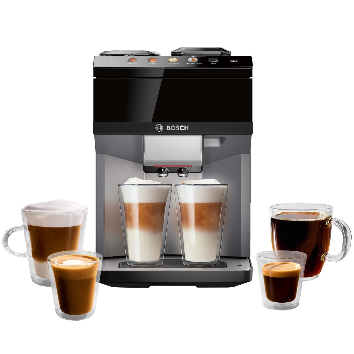 NEW - Bosch 500 Series Fully Automatic Espresso and Coffee Machine, Dark Silver