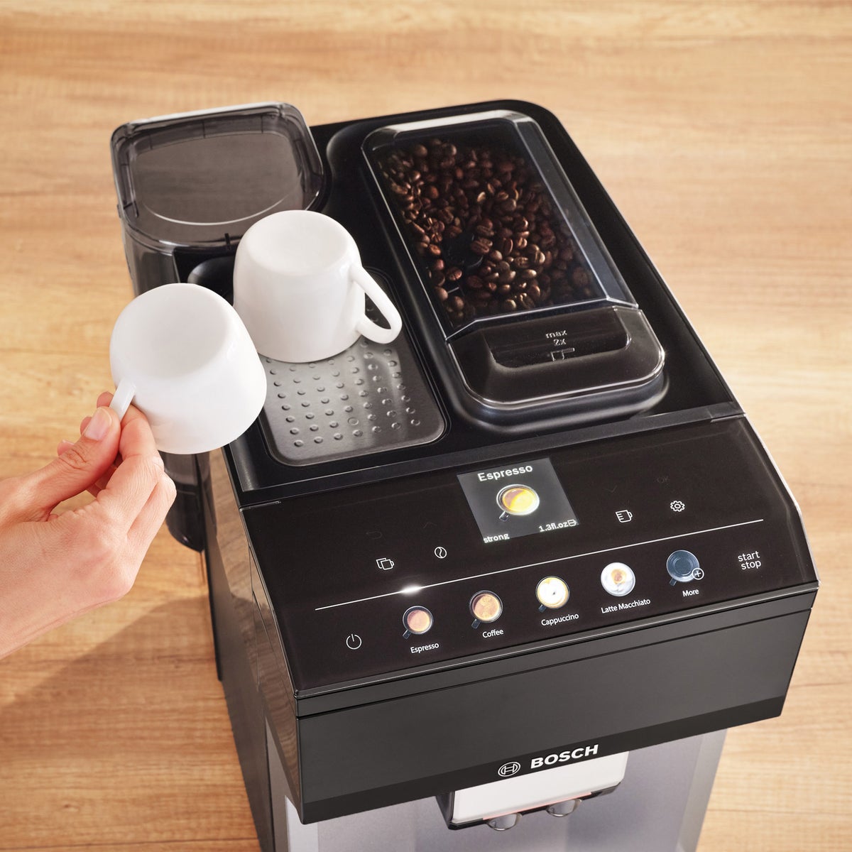 NEW - Bosch 500 Series Fully Automatic Espresso and Coffee Machine, Dark Silver