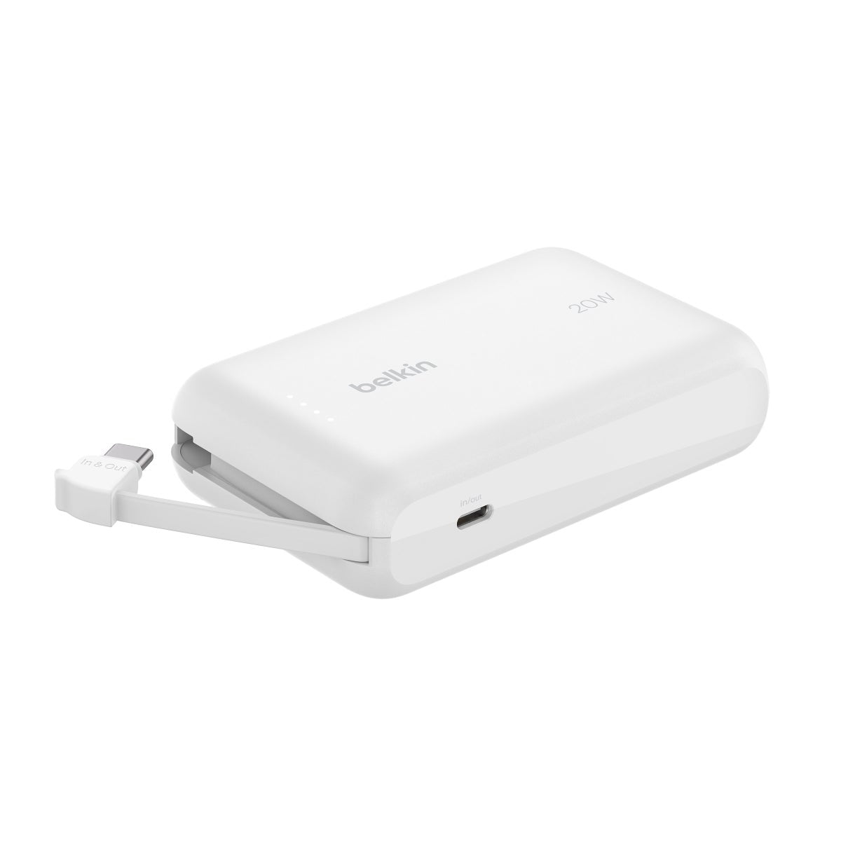 Belkin Travel Bundle – 10K Power Bank with Integrated USB-C Cable, 30W USB-C Wall Charger, USB-C/C Cable & Travel Pouch - Retail $37