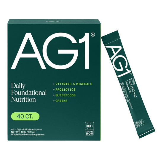 AG1 Classic Formula Greens Powder Supplement, 40 Travel Packs