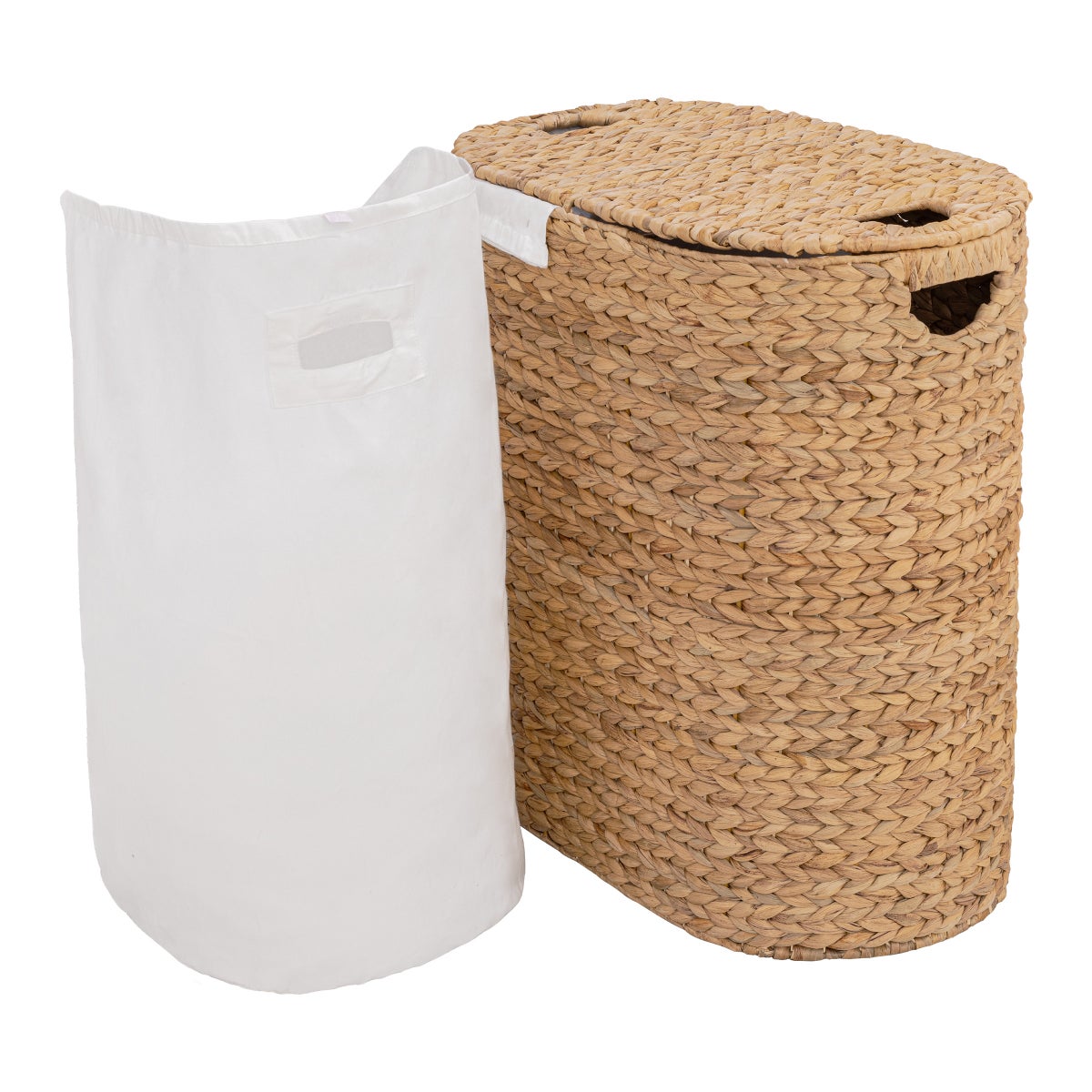 Seville Handwoven Water Hyacinth Laundry Hamper