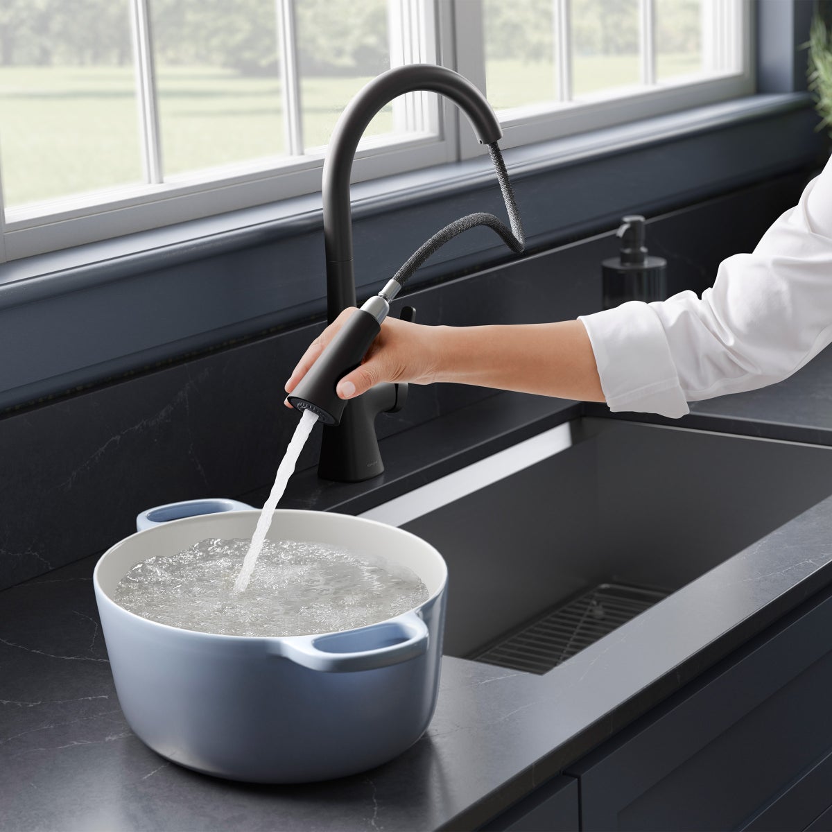 Kohler Guild Pull-down Kitchen Sink Faucet with Three-function Sprayhead