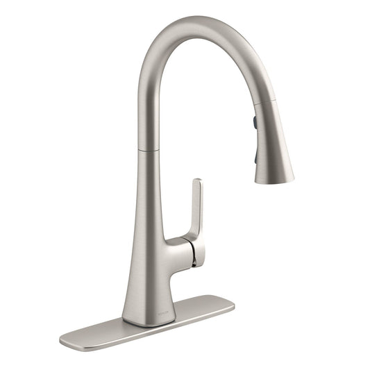 NEW - Kohler Guild Stainless Pull-down Kitchen Sink Faucet with Three-function Sprayhead