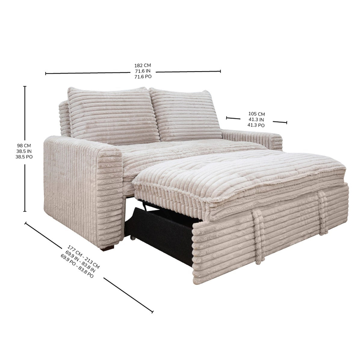 Stearns & Foster Johanna Convertible Sleeper Sofa