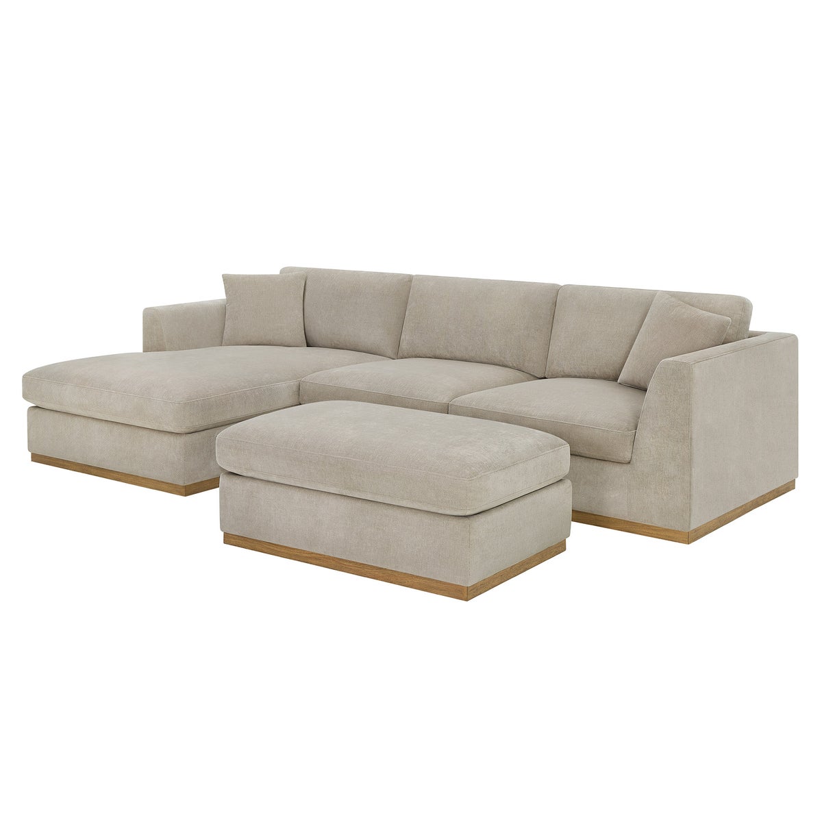 Henredon Caley Reversible Sofa Chaise with Ottoman