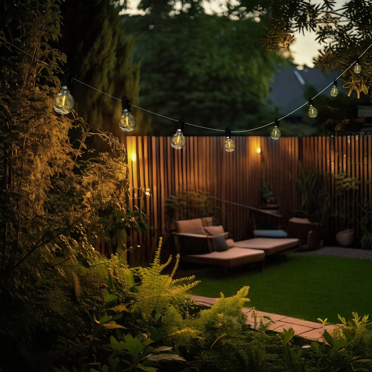 NEW - Feit Electric 50' LED Cafe String Light