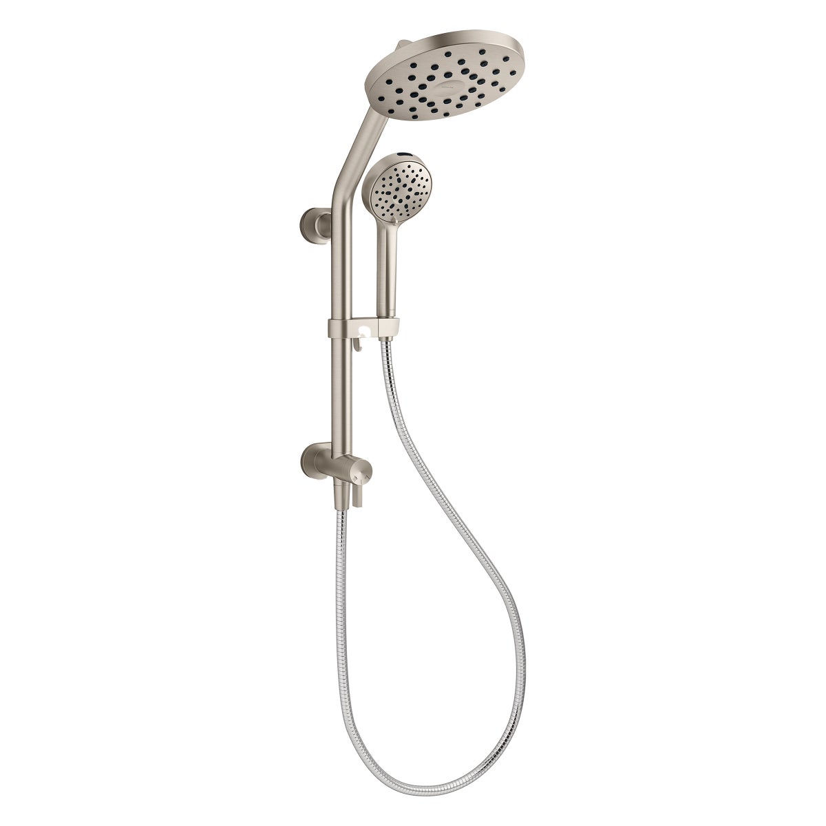 Kohler HydroRail 3-in-1 Multifunction Showerhead and Column Kit, Brushed Nickel