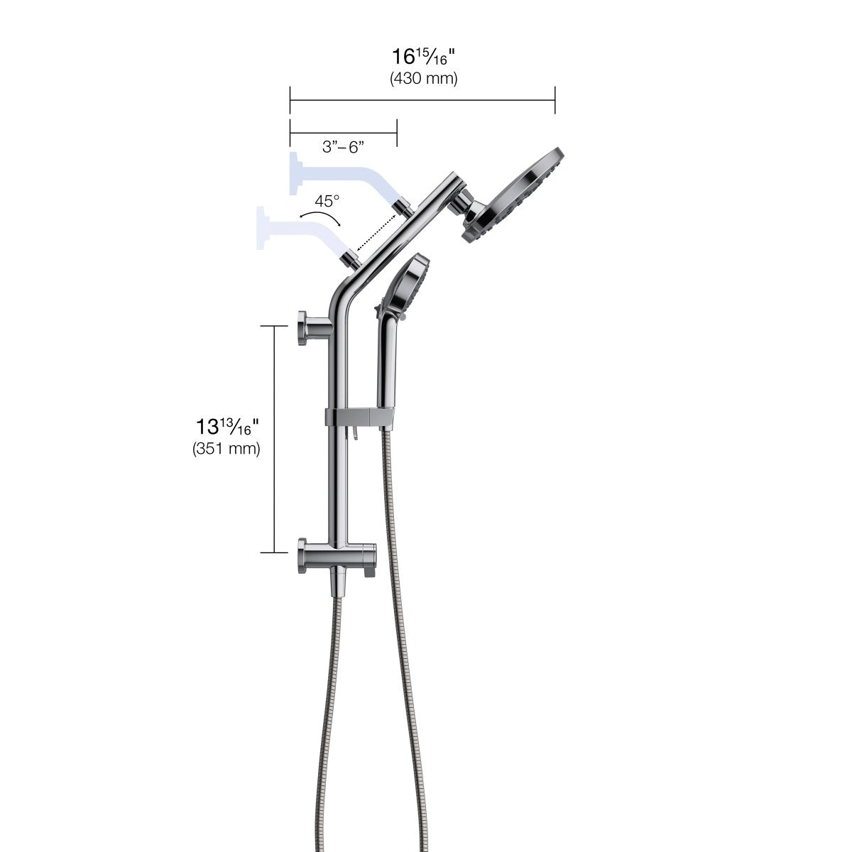 NEW - Kohler HydroRail 3-in-1 Multifunction Shower Head and Column Kit