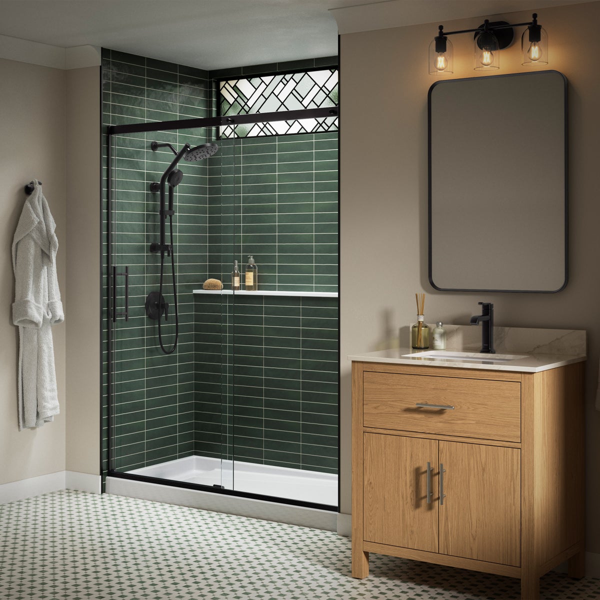 Kohler HydroRail 3-in-1 Multifunction Showerhead and Column Kit, Matte Black