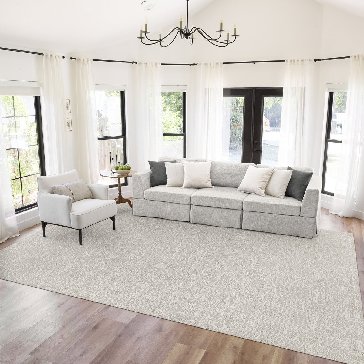 Helios Area Rug Collection, Hayley Gray, Rug Size: 8 ft. 8 in. x 13 ft.