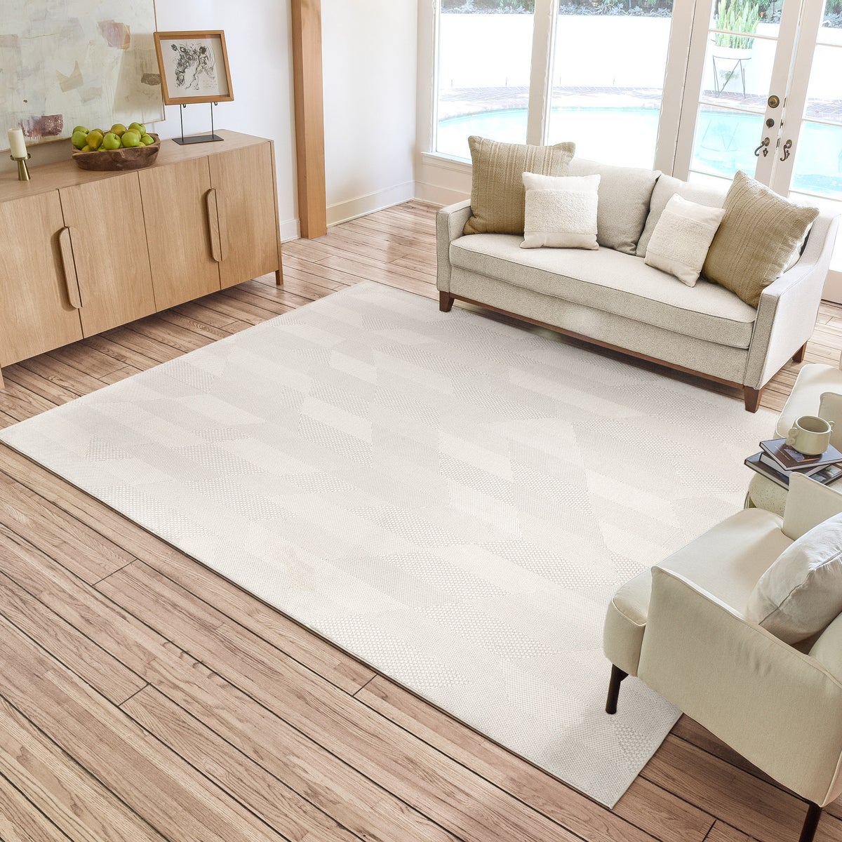 Helios Area Rug Collection, Emile Cream 5'3" x 7'