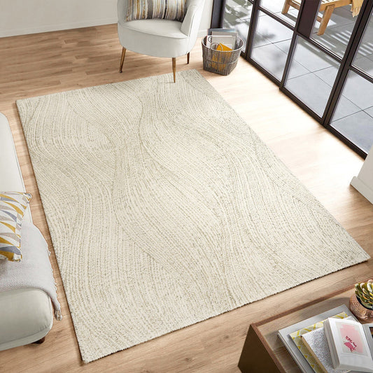 Foxwood Cozy Area Rug Collection, Conner Cream, Rug Size: 5 ft. 3 in. x 7 ft.