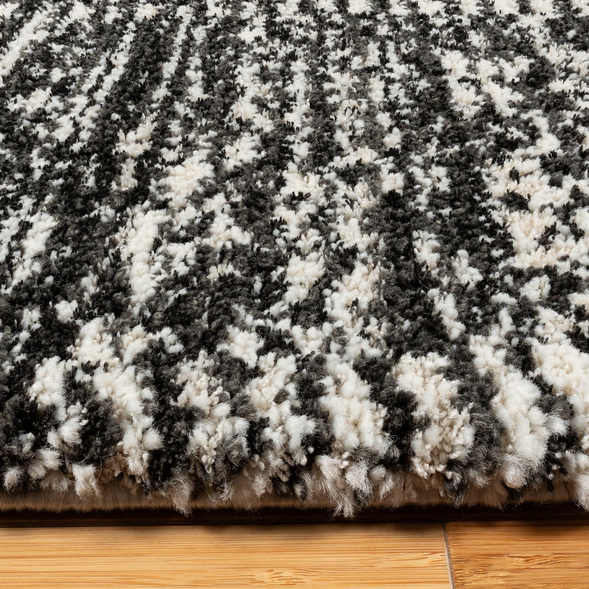Foxwood Cozy Area Rug Collection, Alva Cream Charcoal 9x13 – PDX Deals