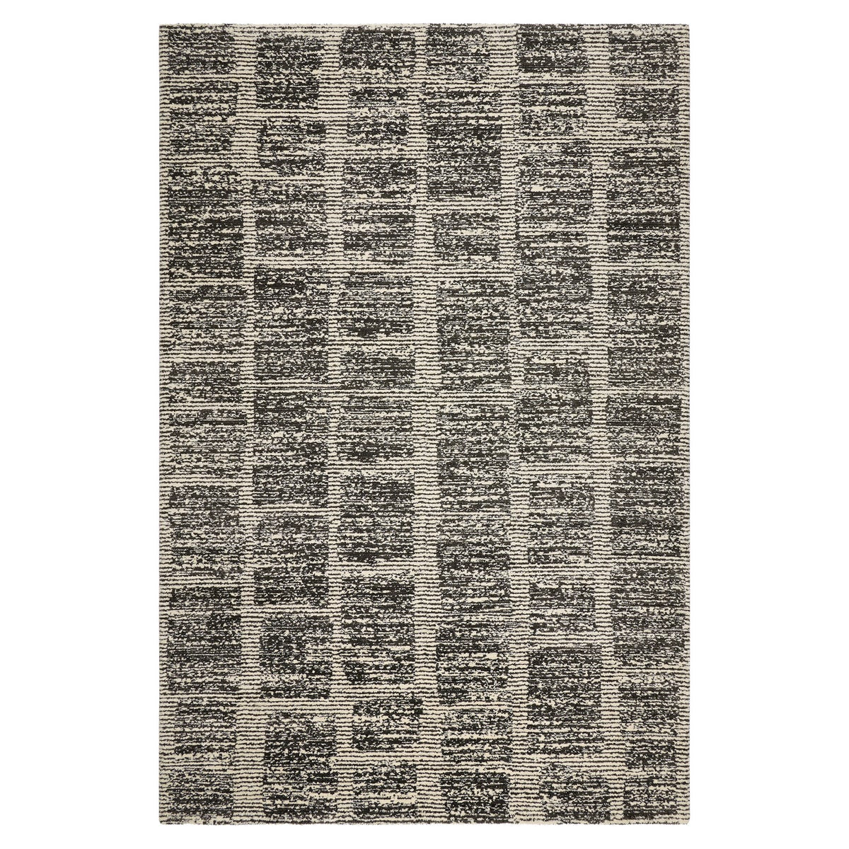 Foxwood Cozy Area Rug Collection, Alva Cream Charcoal 9x13