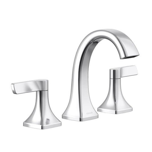 Kohler Riverly Chrome Widespread Bathroom Sink Faucet