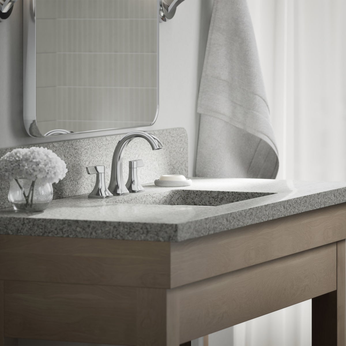 Kohler Riverly Chrome Widespread Bathroom Sink Faucet
