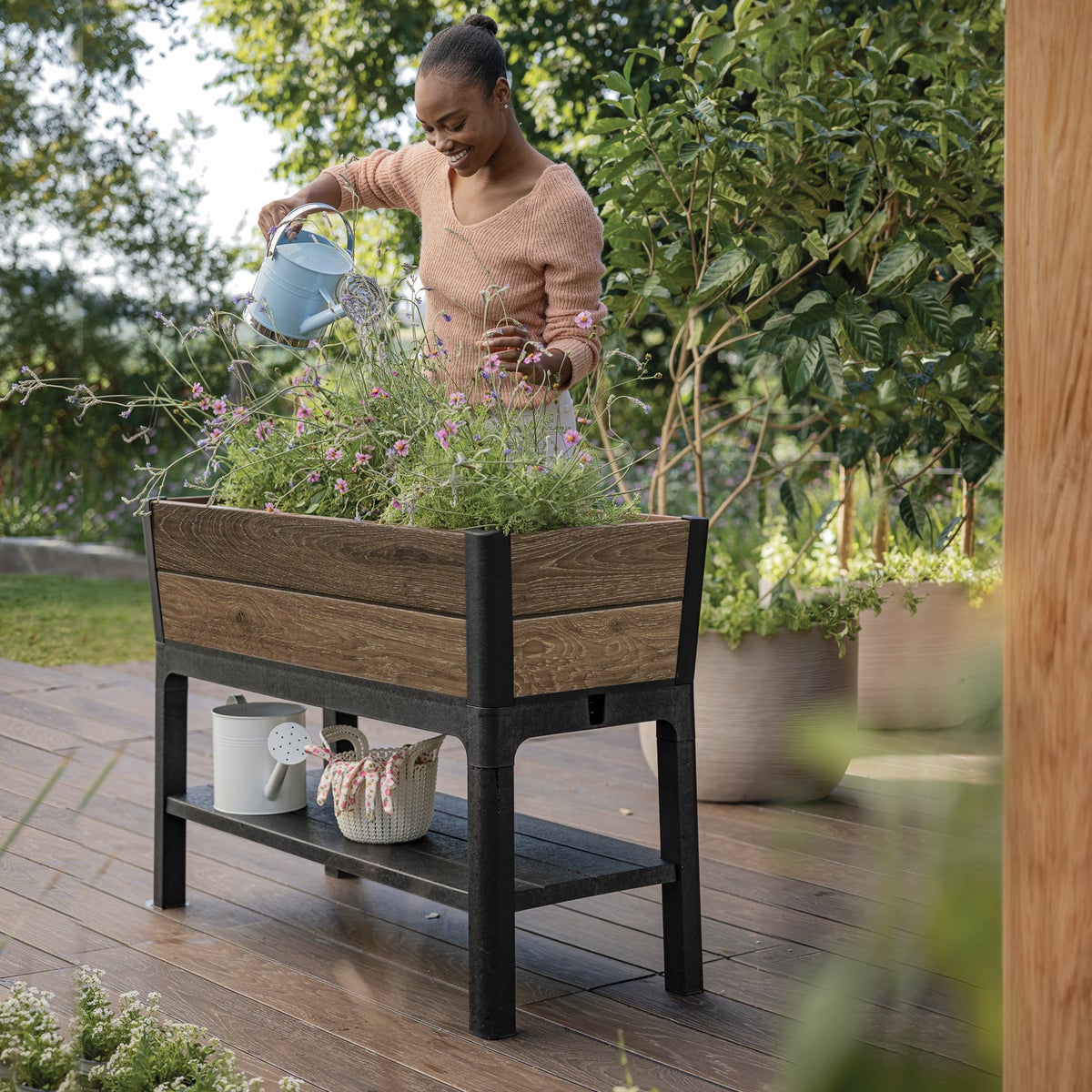 NEW - Walnut Elevated Garden Bed