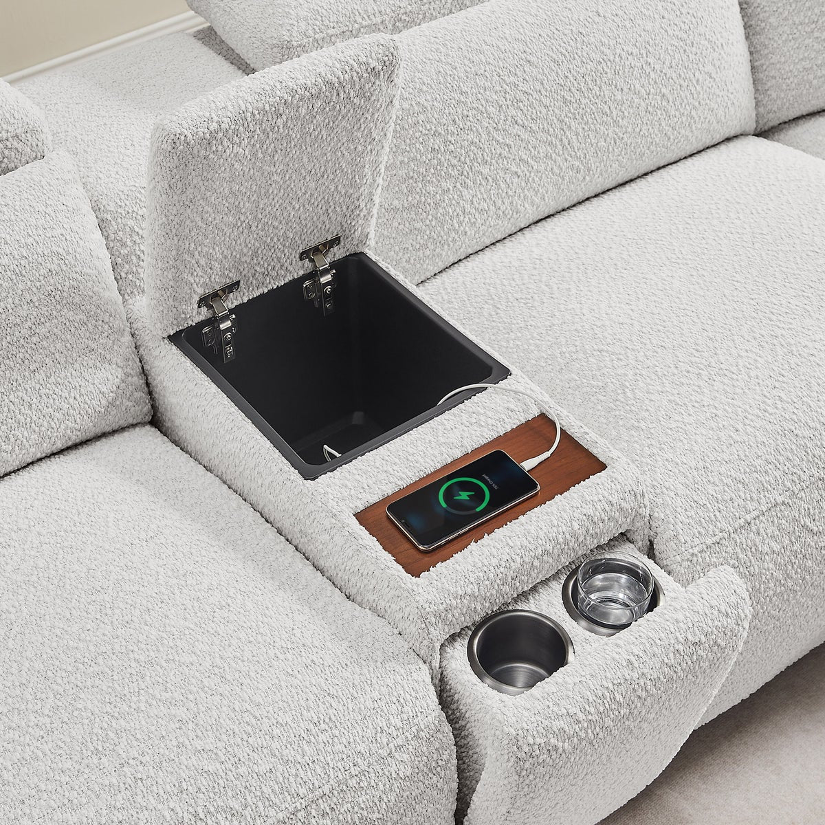 Monroe 6-piece Fabric Power Reclining Sectional with Power Headrests