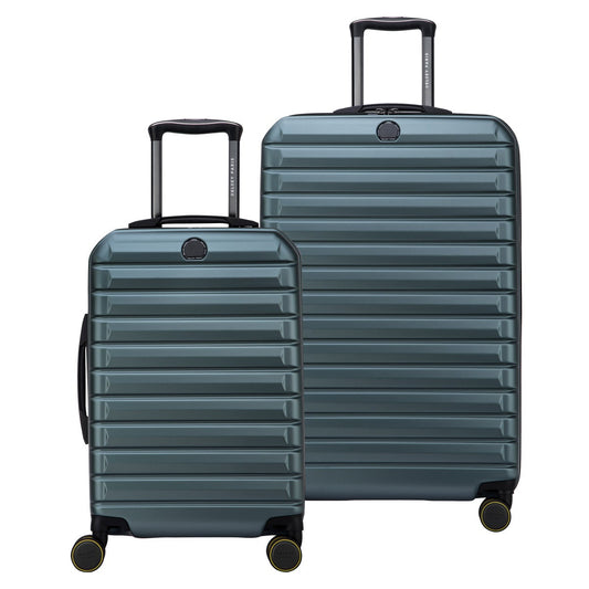 NEW - Delsey Paris Helium Edge Green 2-piece Hardside Luggage Set