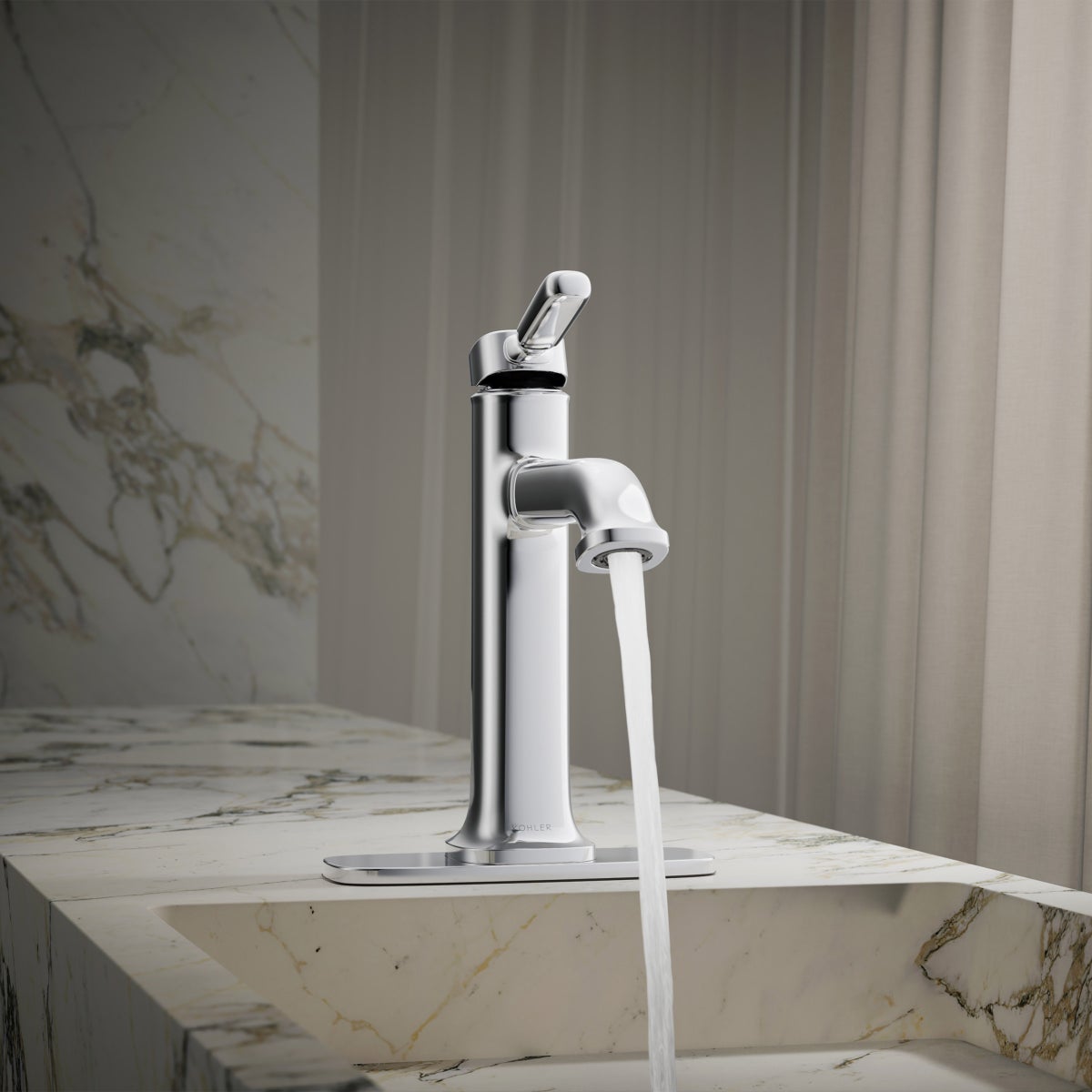 NEW - Kohler Terzet Chrome Single-handle Bathroom Faucet