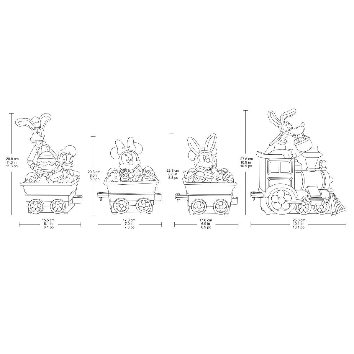 Disney Spring Train, 4-piece Set