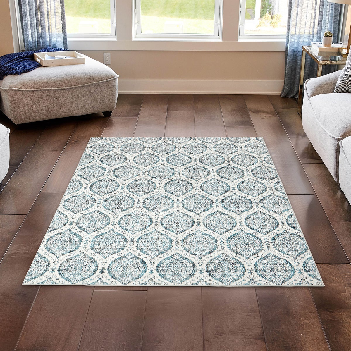 Wyatt & Ash Washable Indoor Area Rug, Alisha 5'3” x 7'5” - Retail $50