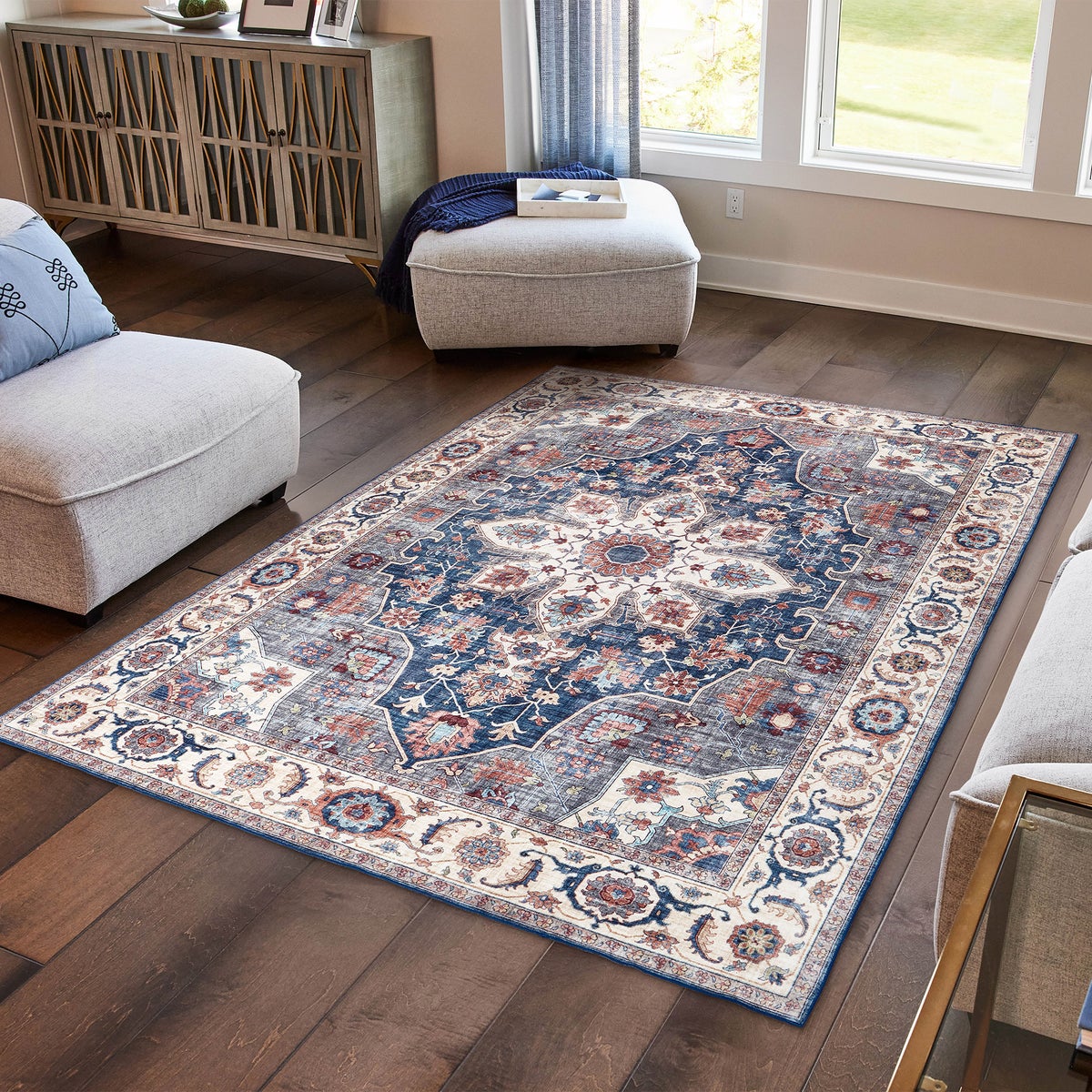 Wyatt & Ash Washable Indoor Area Rug, Aliyeh 7'10" x 10'