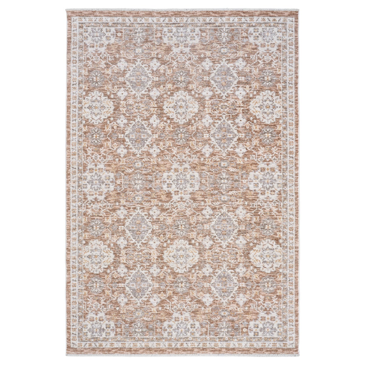 Nourison Hastings Area Rug Collection, Cian Ivory/Rust,  6 ft. 6 in. x 9 ft. 6 in.