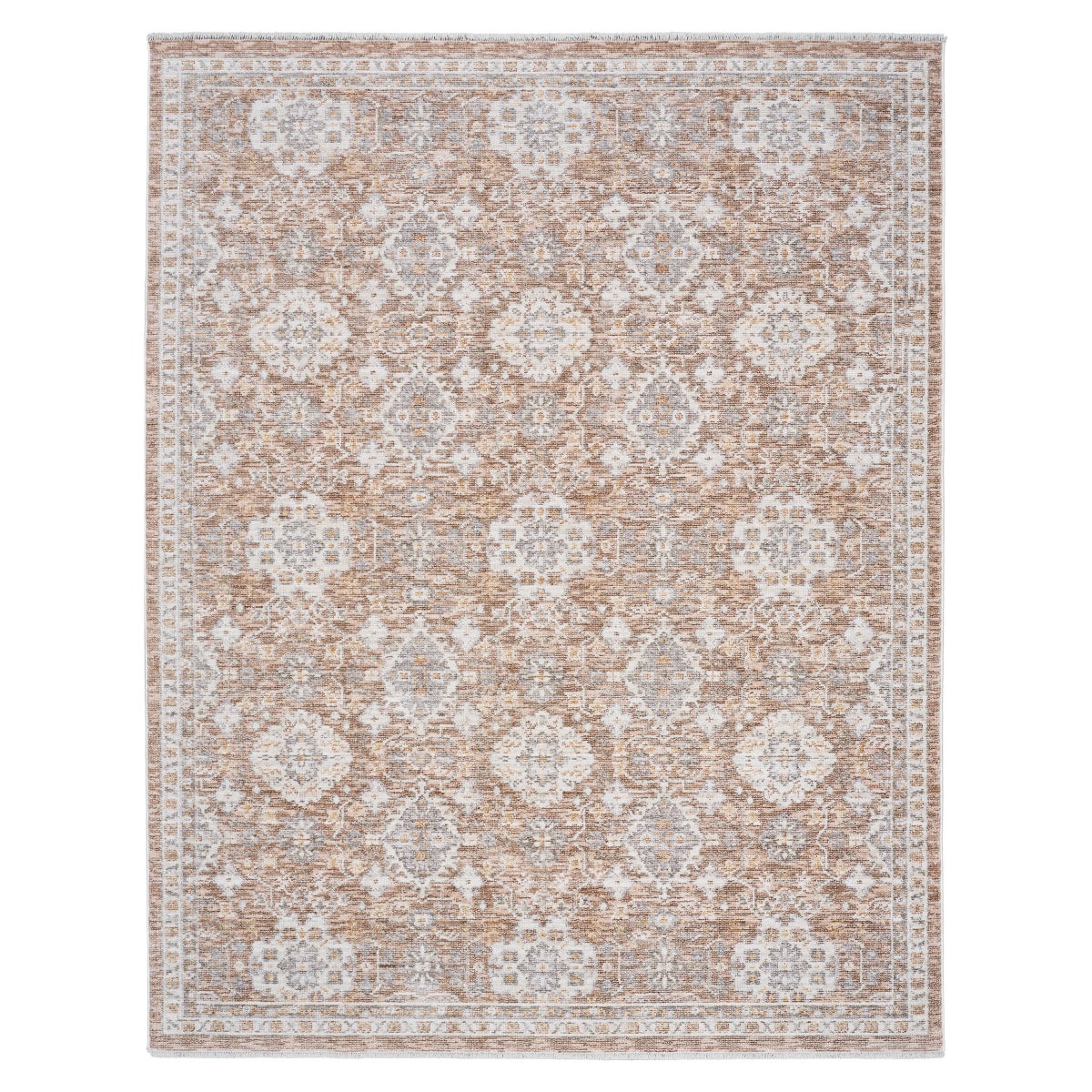 Nourison Hastings Area Rug Collection, Cian Ivory/Rust,  7 ft. 10 in. x 9 ft. 10 in.