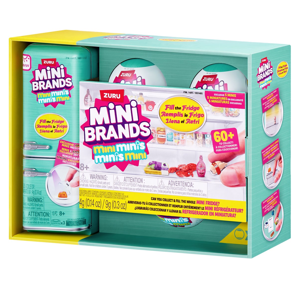 Mini Brands Fill the Fridge S1 Playset with 3 Capsules