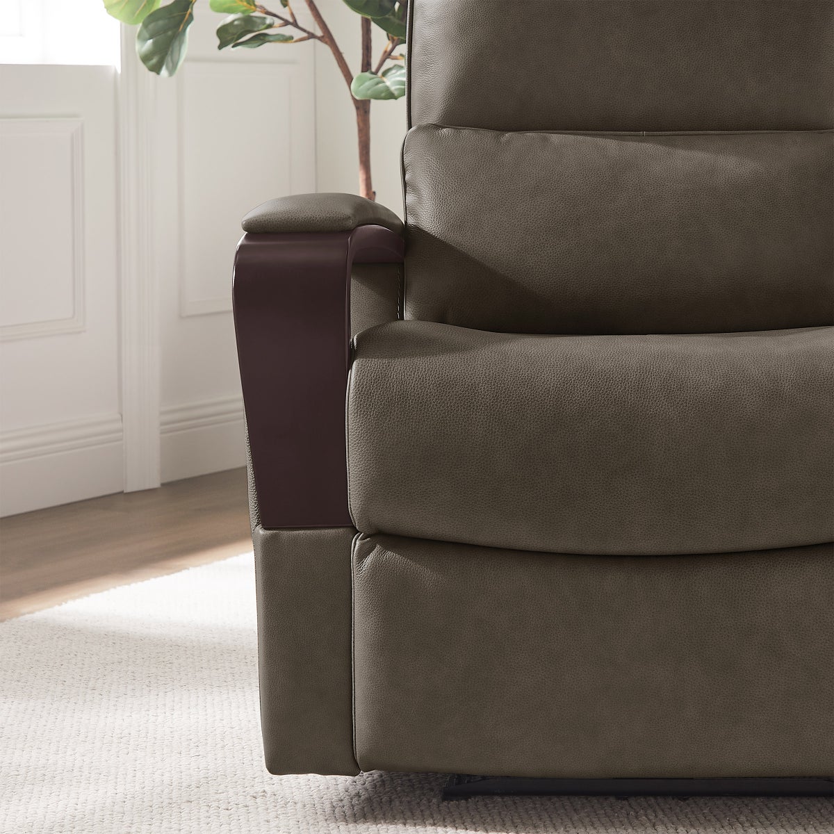 Shayne Leather Power Recliner with Power Headrest