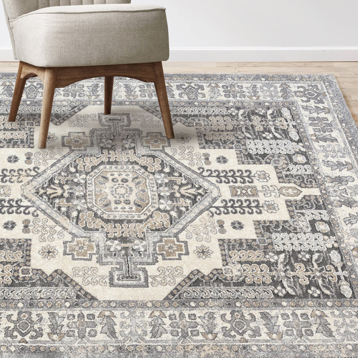 Icon Area Rug Collection, Gordon Gray, Rug Size: 5 ft. 3 in. x 7 ft.