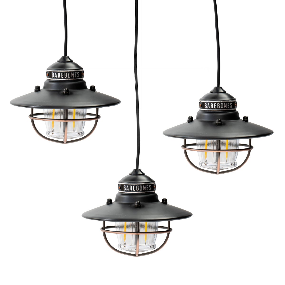 Barebones Edison Pendant String Lights, Bronze