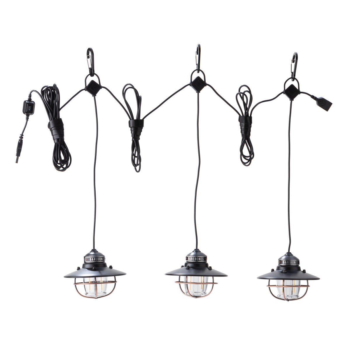 Barebones Edison Pendant String Lights, Bronze