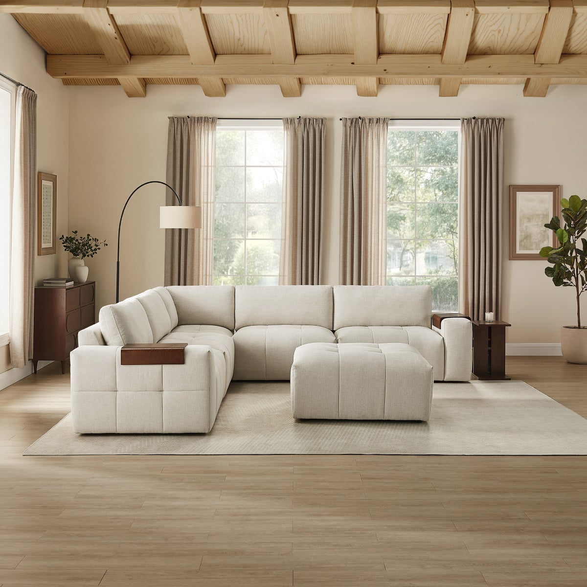 Paige 6-piece Modular Fabric Sectional