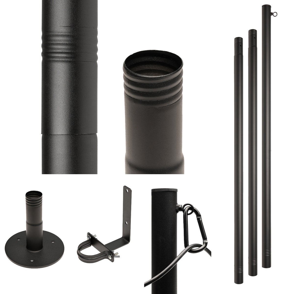 Excello Global Products 10 ft. String Light Pole, 2-pack