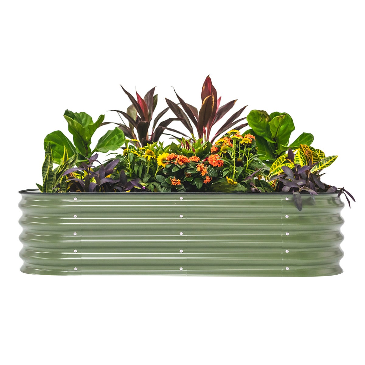 Vego Garden 14” Tall 6 in 1 Modular Metal Raised Garden Bed Kit