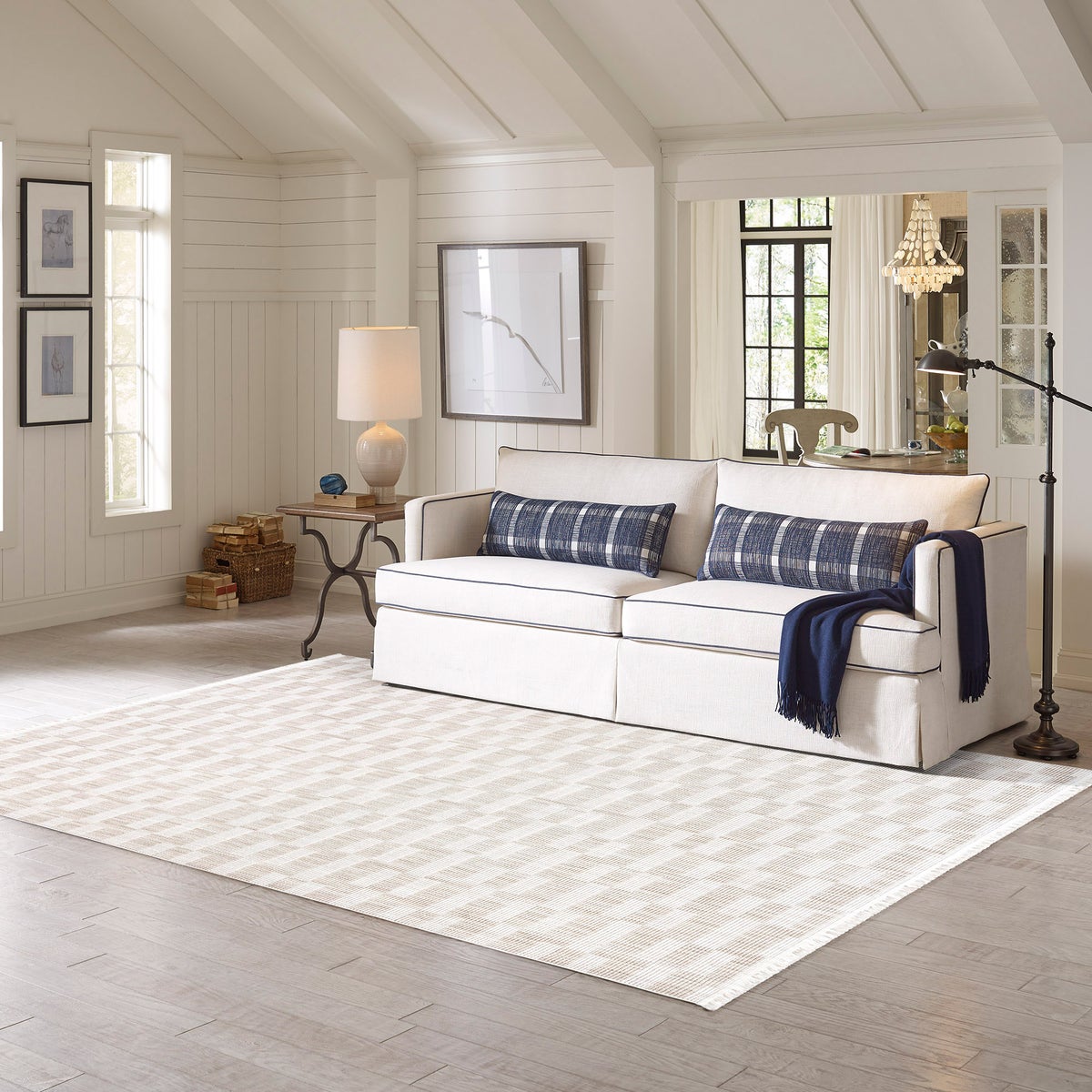 Serenity Area Rug Collection, Jolie Beige Cream,  7 ft. 10 in. x 10 ft