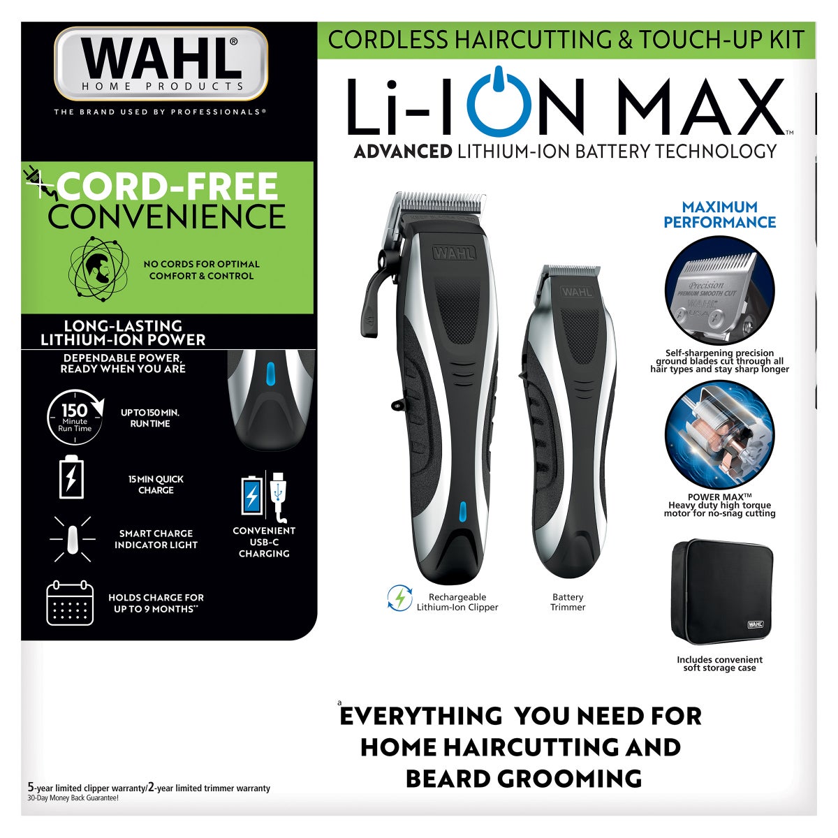 Wahl Li-ION MAX Cordless Haircutting & Beard Grooming Kit