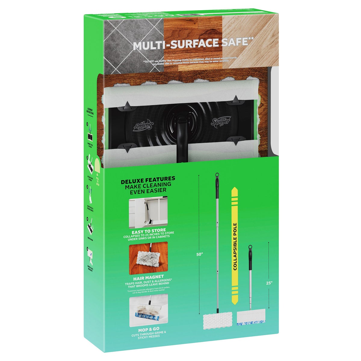 Swiffer Sweep + Mop Deluxe Sweeping Kit, 1 Sweeper + 30 Refills