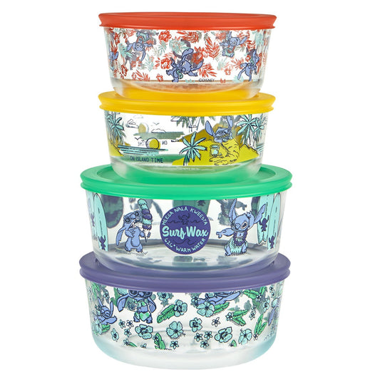 Pyrex 8-piece Decorated Glass Food Storage Set