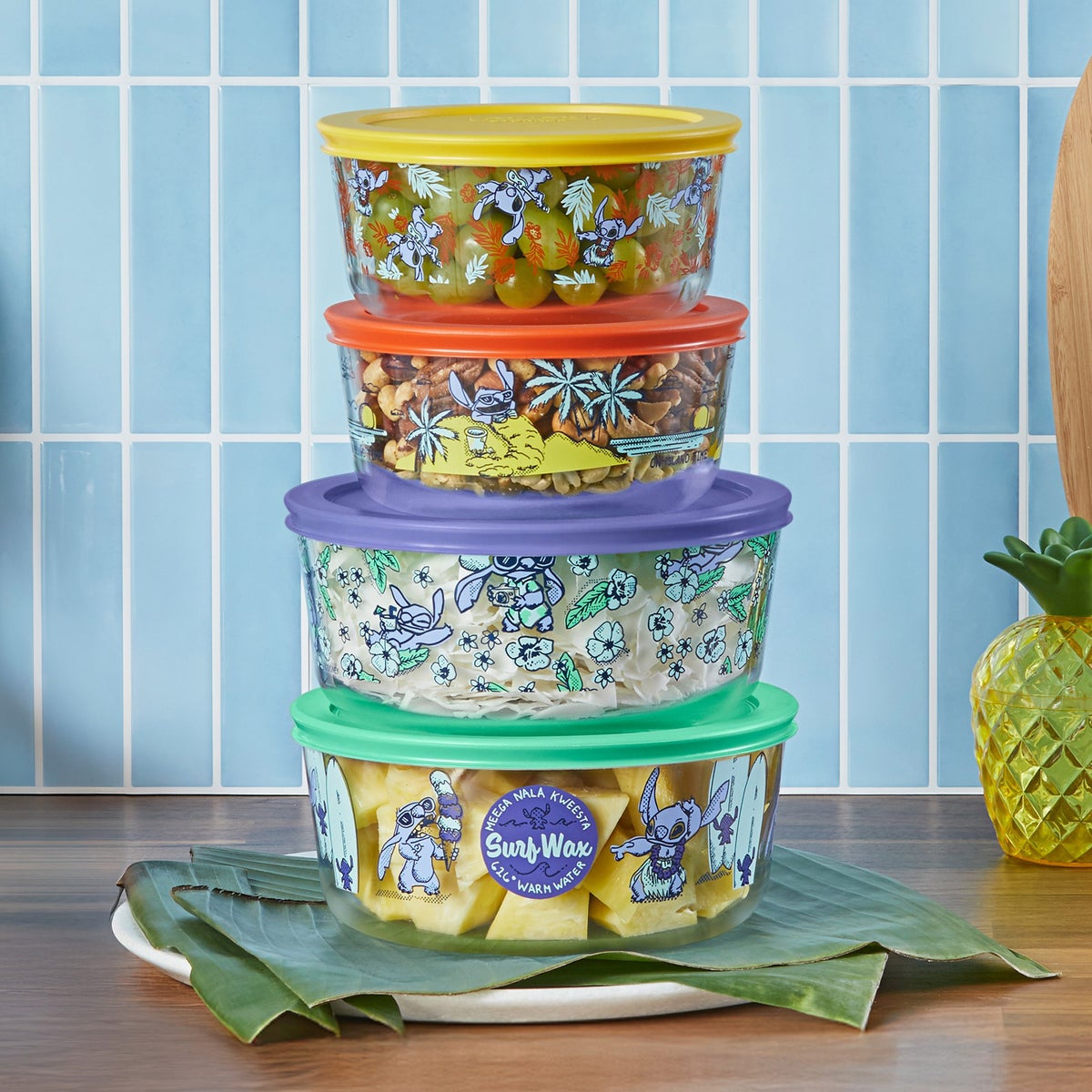 Pyrex 8-piece Decorated Glass Food Storage Set