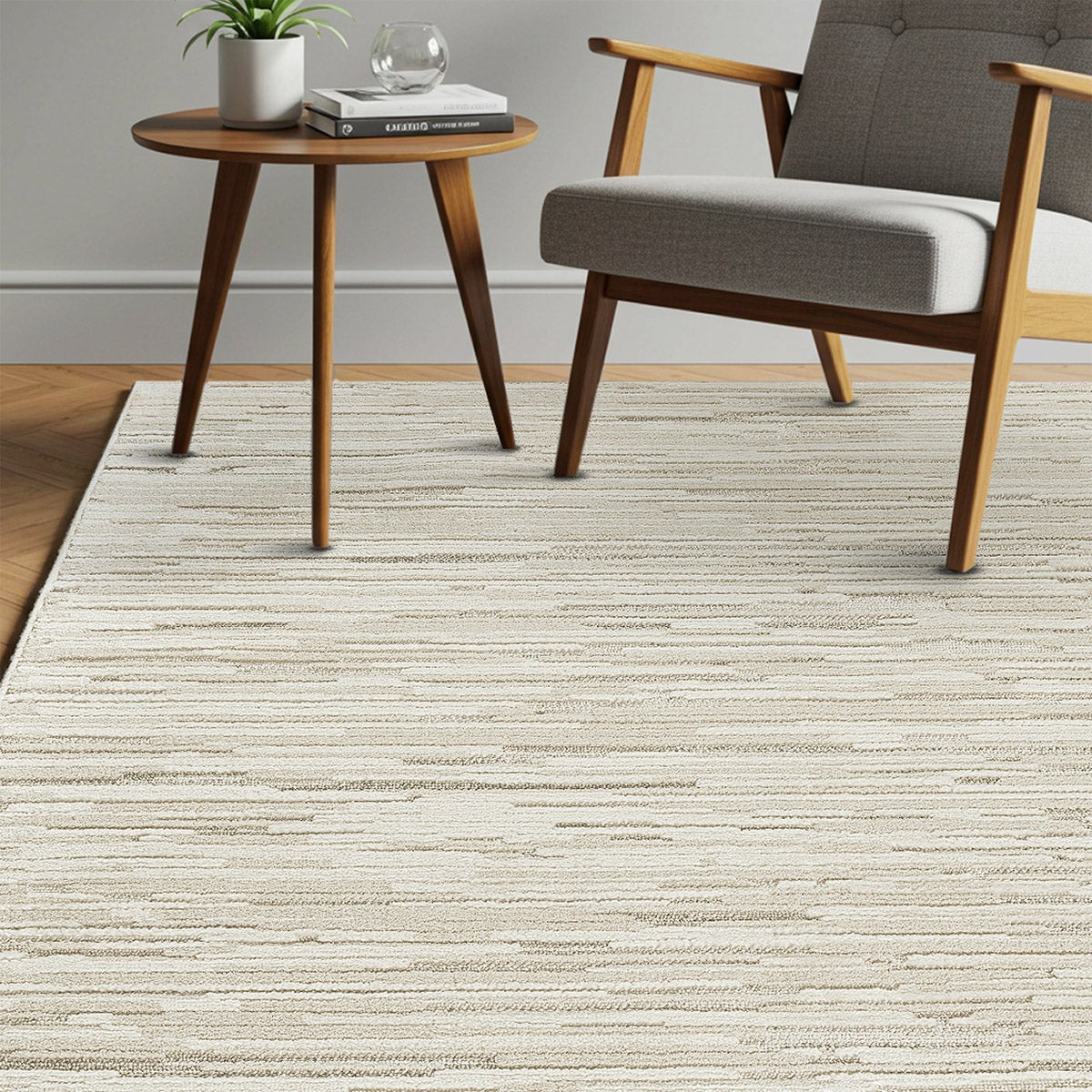 Illume Area Rug Collection, Napat Ivory Beige, Rug Size: 8 ft. 5 in. by 13 ft.