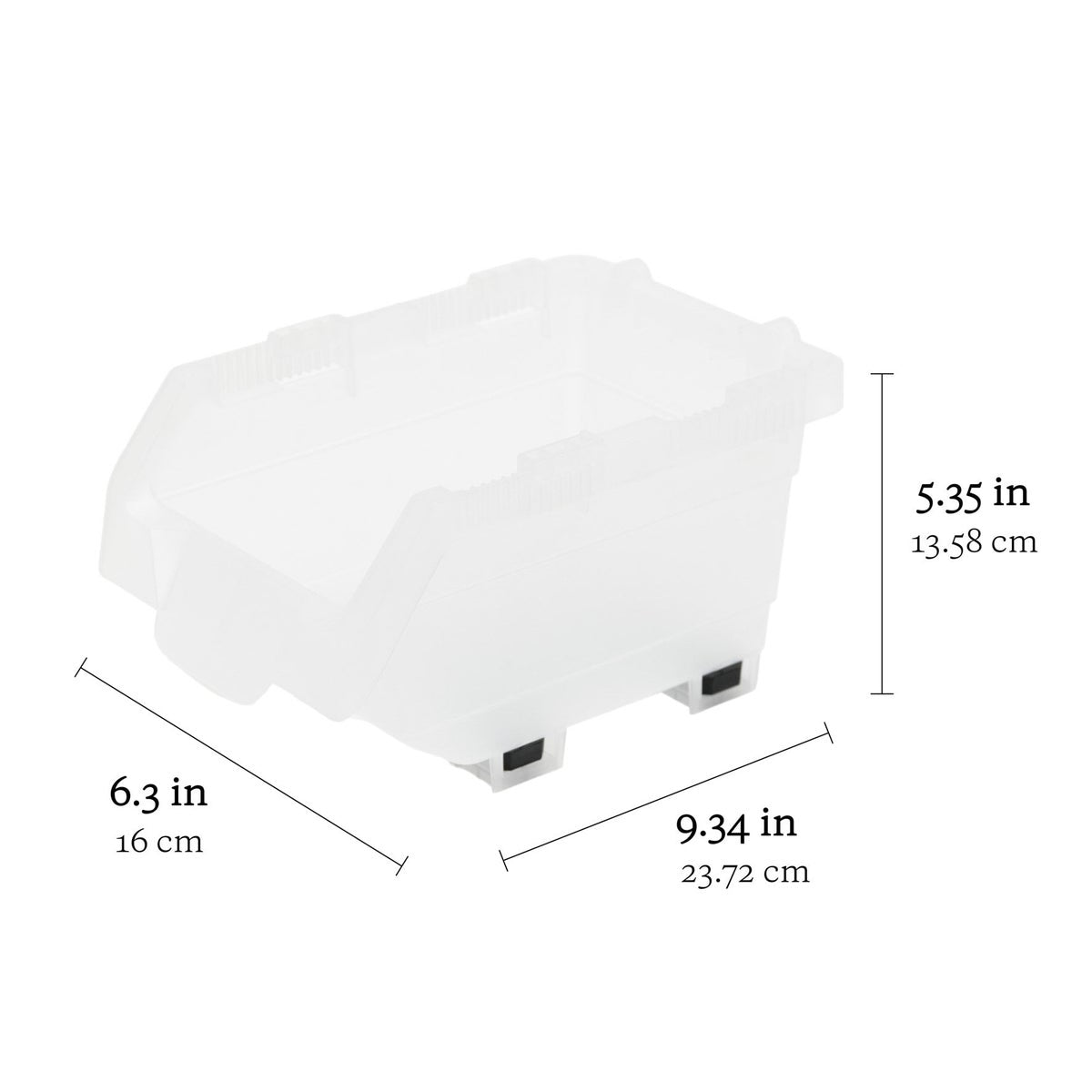 Clearly Stacking Storage Bins, 16-pack