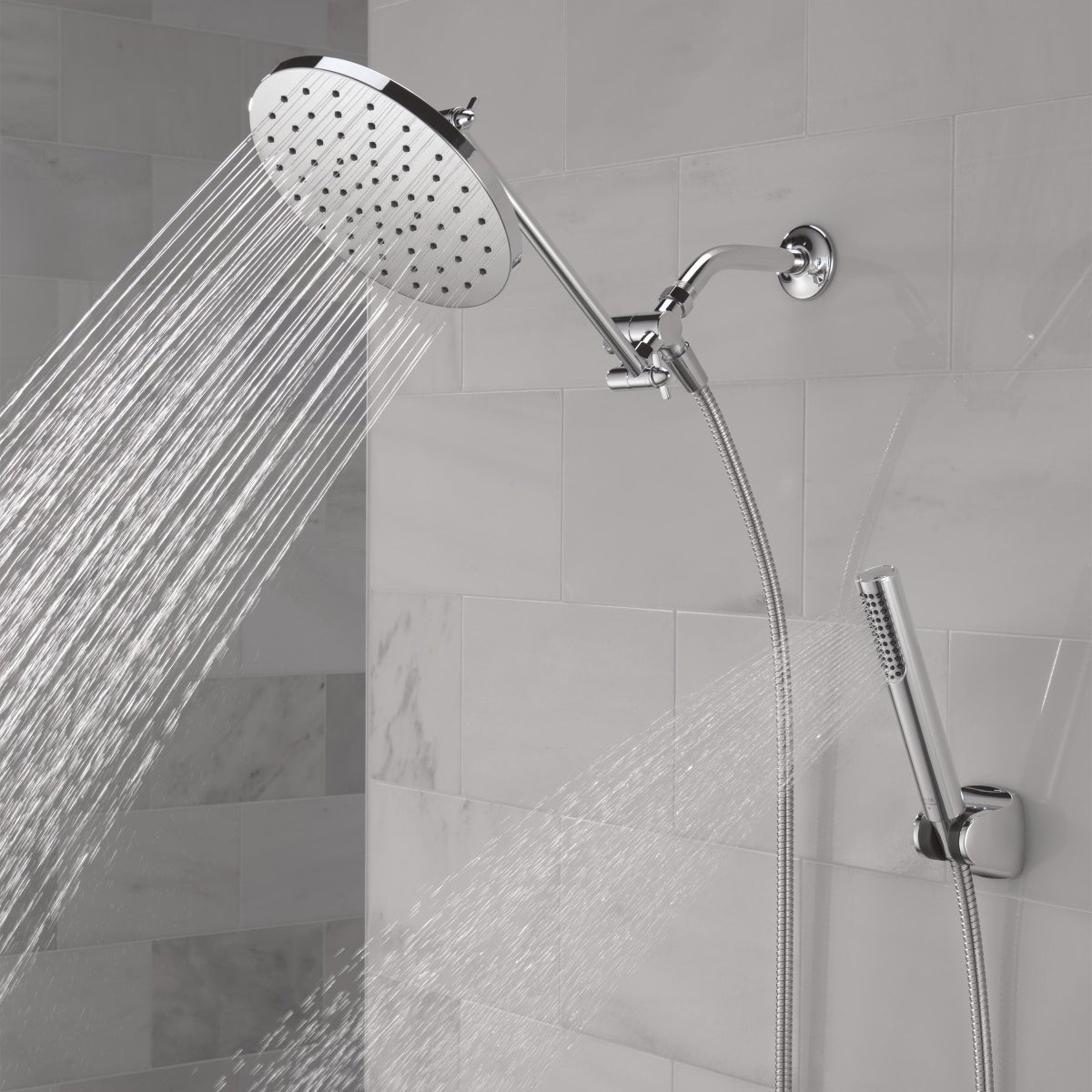 Delta Chrome Adjustable Shower Head with Hand Shower