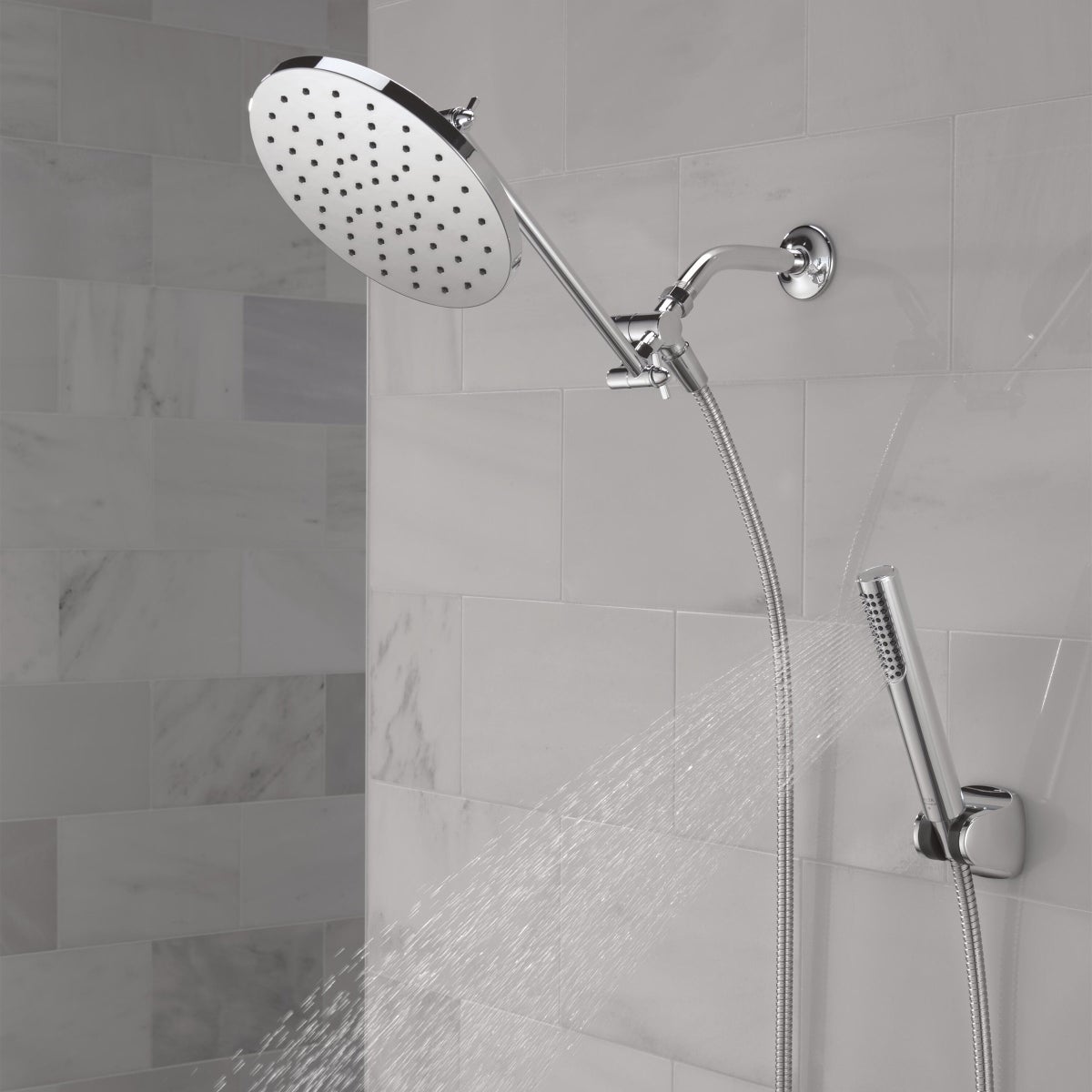 Delta Chrome Adjustable Shower Head with Hand Shower