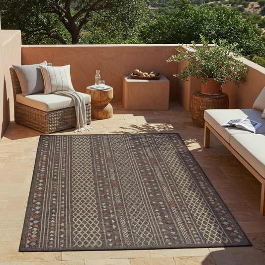 Airen Indoor/Outdoor Rug Collection, Lenore, Rug Size: 5 ft. 3 in. by 7 ft.